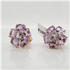 Image 3 : EC129-121 SILVER PINK AMETHYST(&WHITE TOPAZ7.4CT)