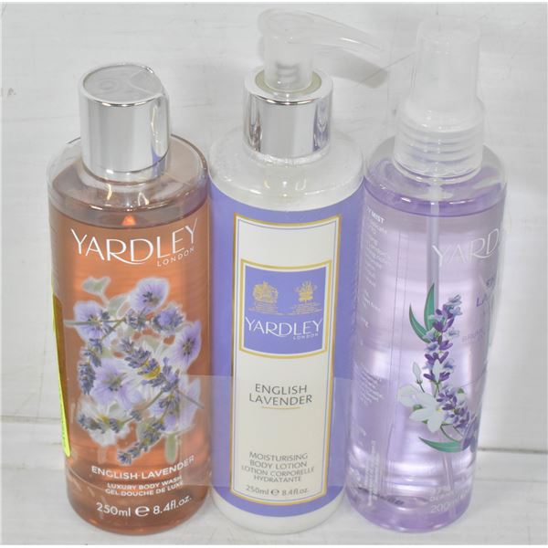 3PK ASST. YARDLEY ENGLISH LAVENDER BODY WASH -