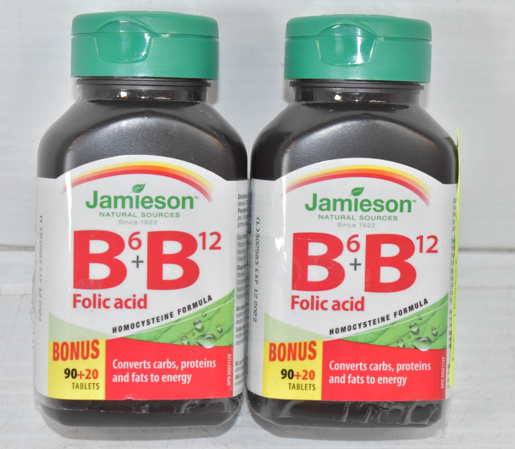 2PK JAMISON VITAMIN B6+B12 FOLIC ACID 110 TABLETS