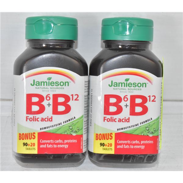 2PK JAMISON VITAMIN B6+B12 FOLIC ACID 110 TABLETS