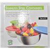 Image 1 : SET OF 3 STAINLESS STEEL STORAGE CONTAINERS WITH