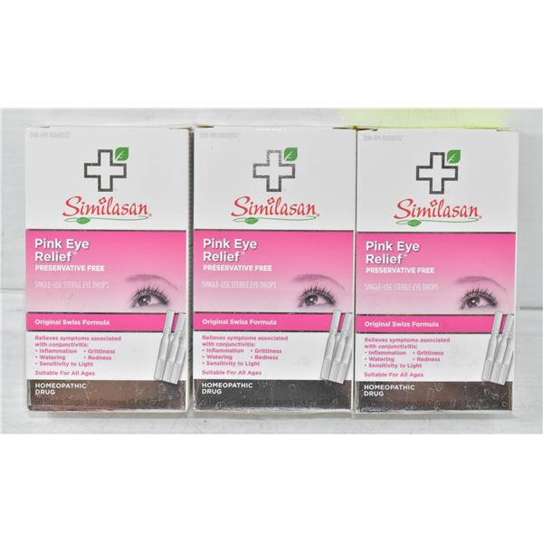 3PK SIMILASAN PINK EYE RELEIF EYE DROPS 20 SINGLE