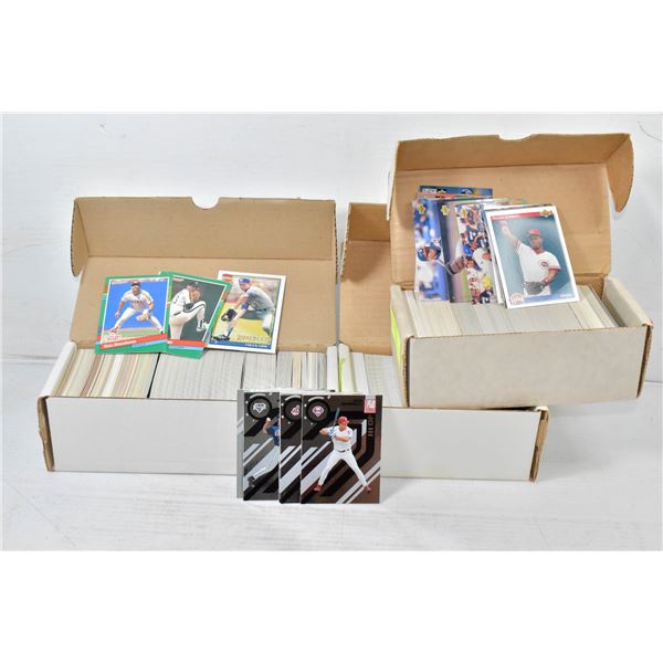 LOT OF THREE SMALL BOXES OF VARIOUS BASEBALL CARD