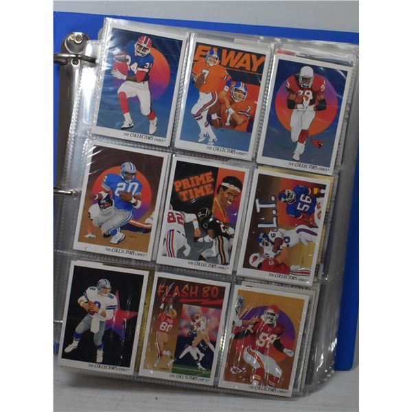 BINDER OF VARIOUS FOOTBALL CARDS.