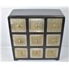 Image 1 : 9 DRAWER CABINET EMBOSSED METAL DRAWER FRONTS