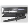 STAINLESS STEEL SURVIVAL KNIFE W/COMPASS IN HANDLE