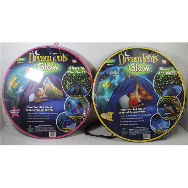 2 GLOW IN THE DARK DREAM TENTS,MAGICAL MERMAIDS,+