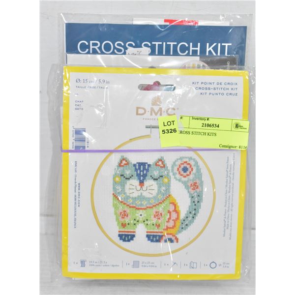 5 CROSS STITCH KITS