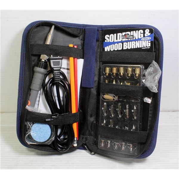 28PC SOLDERING/WOOD BURNING KIT IN CASE