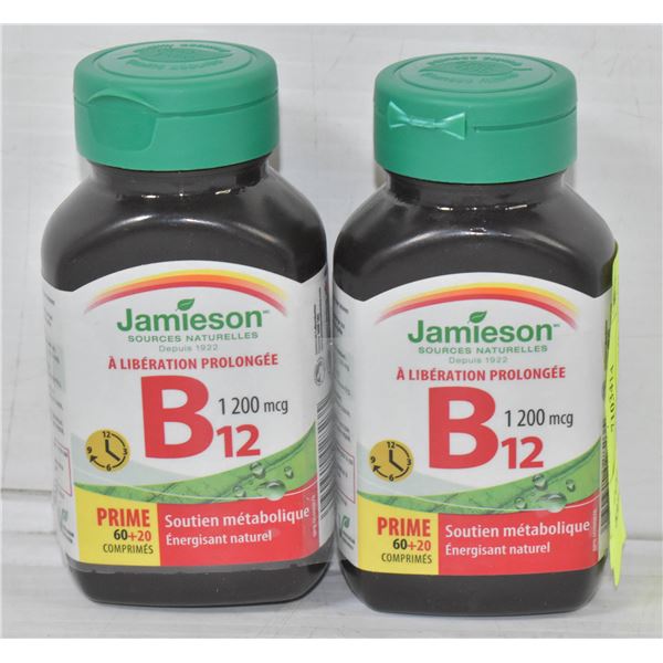 2PK JAMISON B12 1200MG TIMED RELEASE 80 TABLETS EA