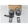 Image 1 : PAIR OF RAINBOW LED PARTY LIGHTS W/ REMOTES