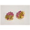 Image 1 : 1970'S PINK STUDDED SNAP ON EARRINGS