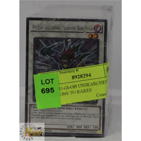 400 + YU-GI-OH UNSEARCHED CARDS COMMONS TO RARES