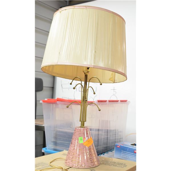 1950'S PINK TONE MCM LAMP WITH SHADE