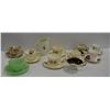 BOX OF ASSORTED FINE CHINA CUPS + SAUCERS