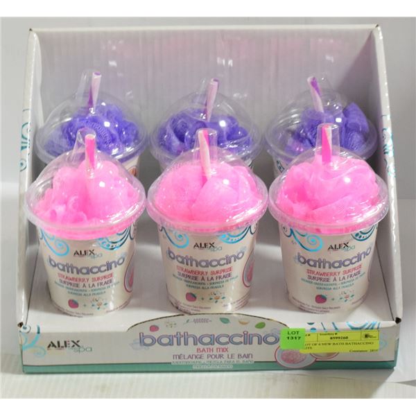 LOT OF 6 NEW BATH BATHACCINO KITS