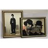 Image 1 : 2 ABBOTT/COSTELLO + CHARLIE CHAPLIN ETCHED MIRRORS