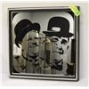 Image 2 : 2 ABBOTT/COSTELLO + CHARLIE CHAPLIN ETCHED MIRRORS