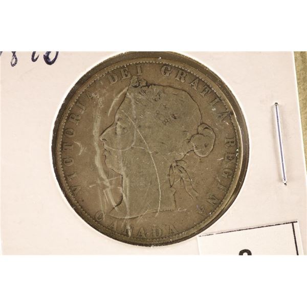 1898 CANADA SILVER 50 CENTS BETTER DATE COIN VG