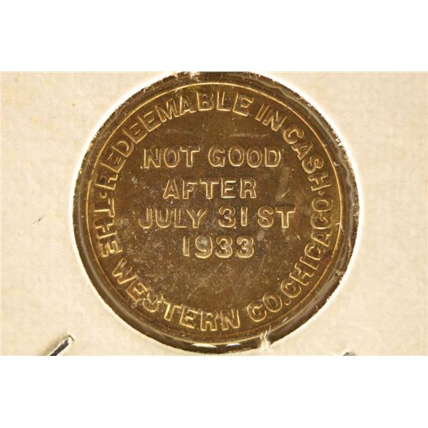 1933 THE WESTERN COMPANY CHICAGO GOOD FOR