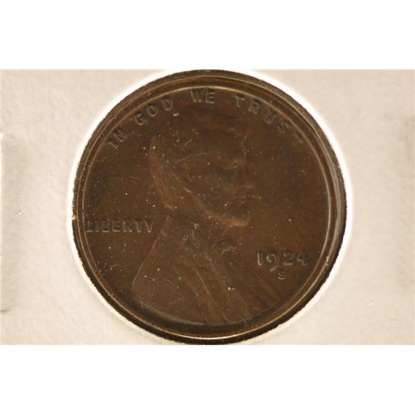 1924-S LINCOLN CENT EXTRA FINE