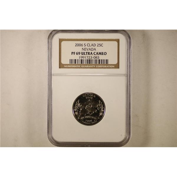 2006-S NEVADA QUARTER NGC PF69 ULTRA CAMEO