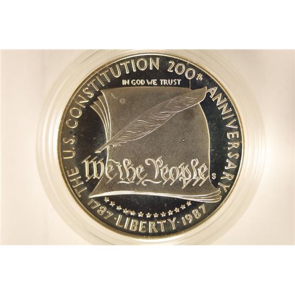 1987-S US CONSTITUTION PROOF SILVER DOLLAR
