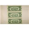 Image 2 : 3 PIECES OF 1963 $2 US NOTES CRISP UNC WITH