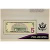 Image 2 : SERIES 2006 $5 SINGLE NOTE PHILADELPHIA CRISP UNC