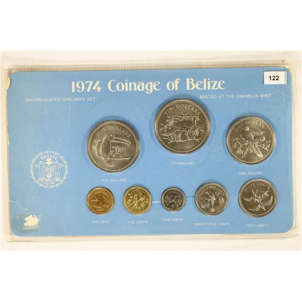 1974 COINAGE OF BELIZE UNC SPECIMEN SET