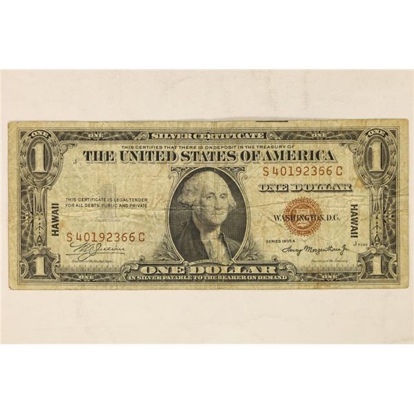 1935-A HAWAII OVERPRINT $1 SILVER CERTIFICATE