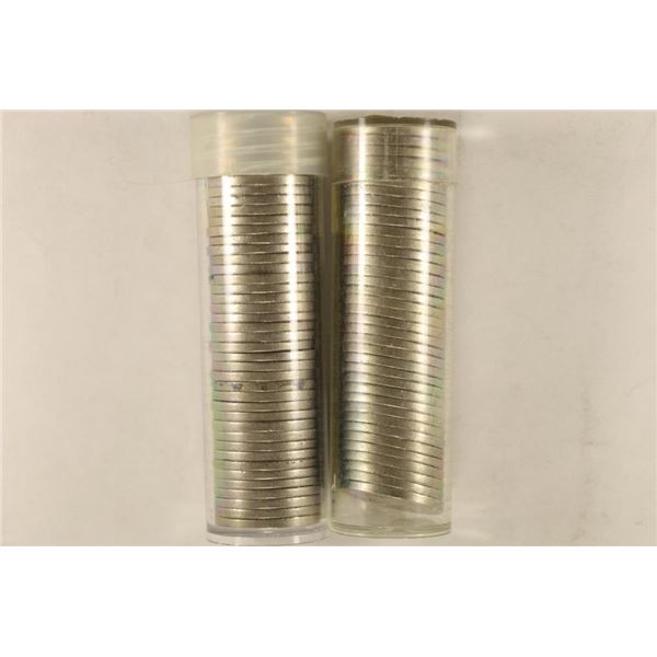 2 SOLID DATE ROLLS OF JEFFERSON NICKELS 1951-S
