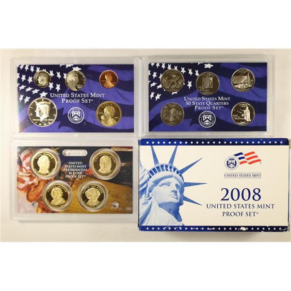 2008 US PROOF SET (WITH BOX) 14 PIECES