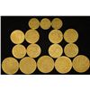 Image 2 : 16 VINTAGE BRASS TOKENS 3-25 CENT, 8-50 CENT AND