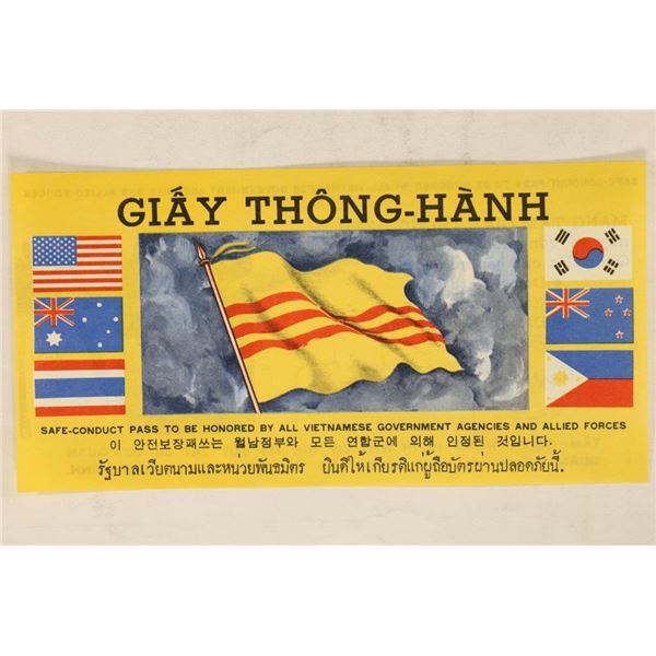SAFE CONDUCT PASS TO BE HONORED BY ALL VIETNAMESE