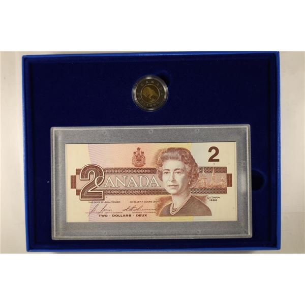 1996 CANADA'S $2 PROOF COIN & BANK NOTE SET