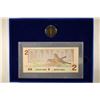 Image 2 : 1996 CANADA'S $2 PROOF COIN & BANK NOTE SET