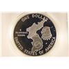 Image 2 : 1991-P KOREAN WAR MEMORIAL PROOF SILVER DOLLAR