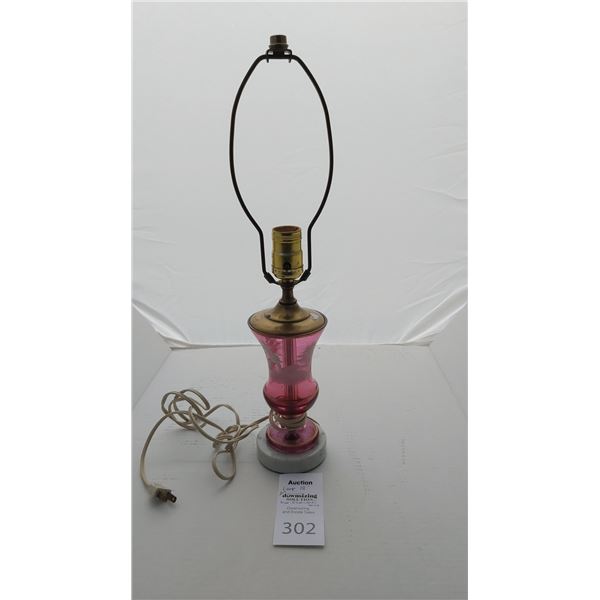 Brass & Glass Lamp Cat A