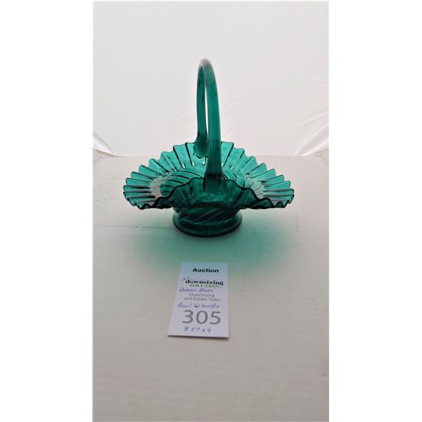 Green Glass Bowl Cat A