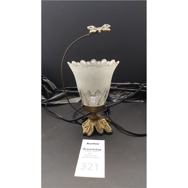 Antique Brass Lamp Cat A