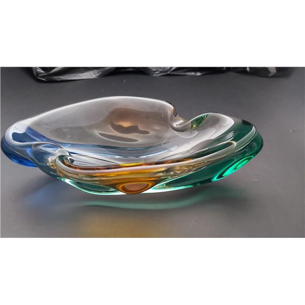 Multi Coloured Glass Dish Cat A