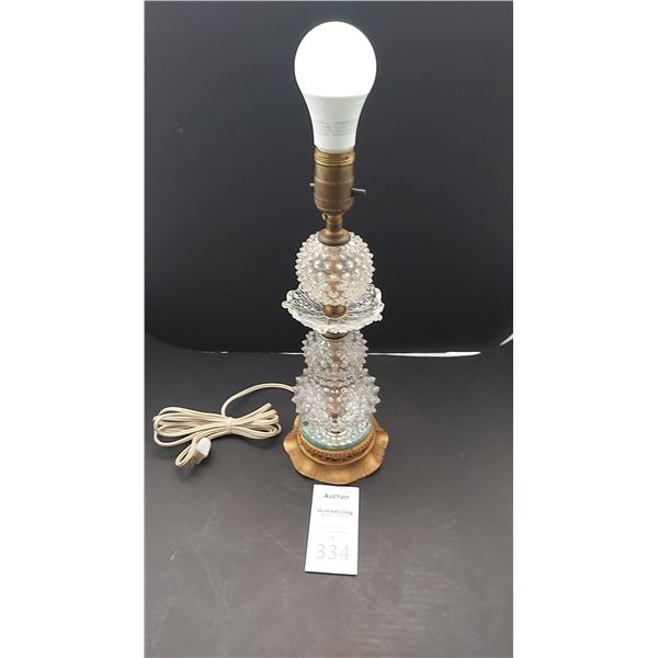 Cut Glass Lamp Cat A