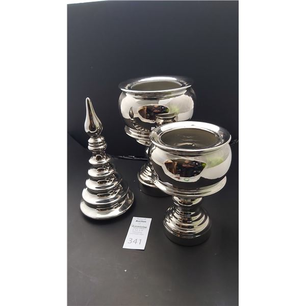 Silver Glass Décor Cat A