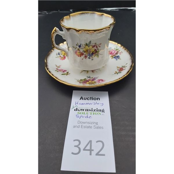 Hammersley Spode Tea Cup and Saucer Cat A