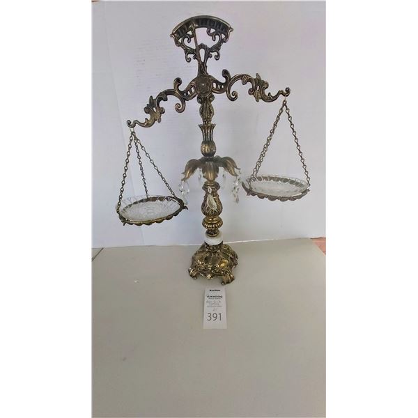 Brass & Cut Glass Scale Cat B