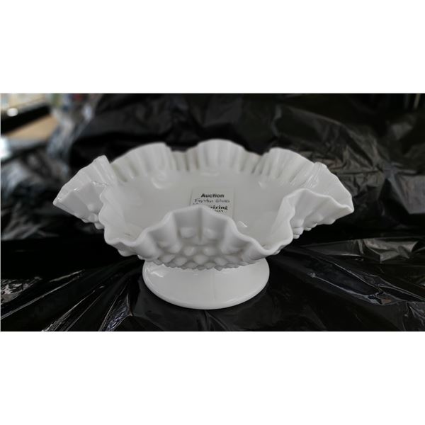 Fenton Hobnail Milk Glass Bowl Cat B