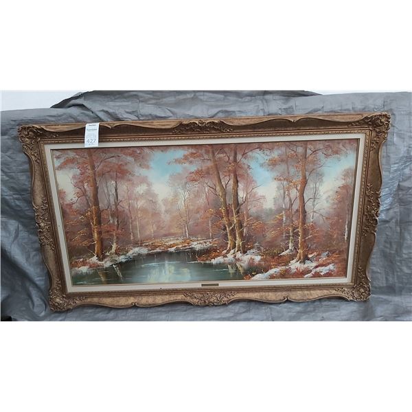 Largge Framed painting by Hans Scheffel Cat B