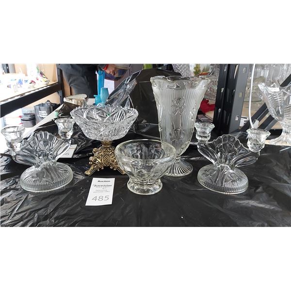 Assortment of Crystal & Glass Servingware Cat B