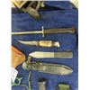 Image 2 : Approx 10 Hunting & Survival Knives, 1 Throw Knife & Sharpener